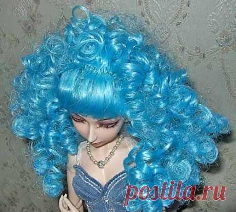Парик для куклы из искусственных волос
