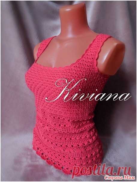 Коралловый летний топ крючком со схемами | Handmade24