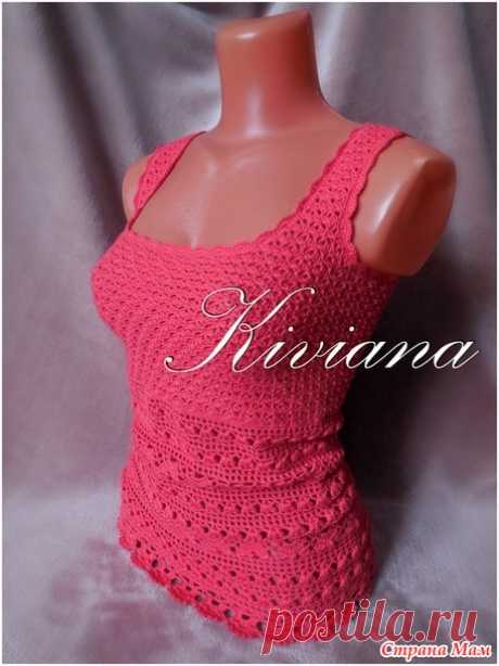 Коралловый летний топ крючком со схемами | Handmade24