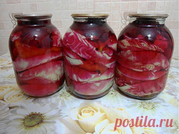 Капуста со свеклой .