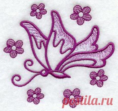 Machine Embroidery Designs at Embroidery Library! - Butterfly and Flowers
