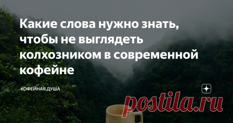 Какие слова нужно знать, чтобы не выглядеть колхозником в современной кофейне