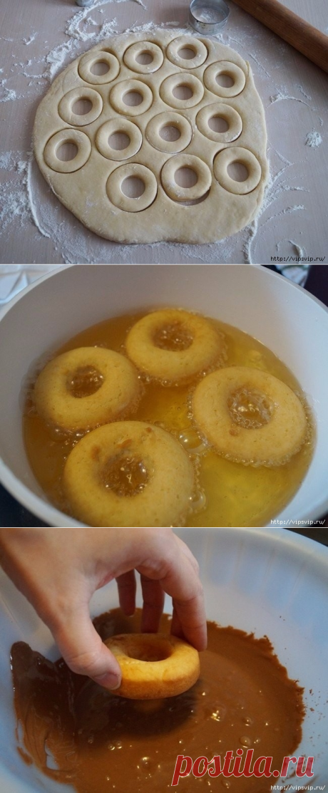 Нежные пончики без дрожжей