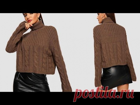 Комфортный свитер спицами 🔥 Просто и со вкусом от Shein #4 - YouTube