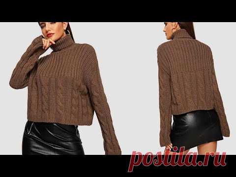 Комфортный свитер спицами 🔥 Просто и со вкусом от Shein #4 - YouTube