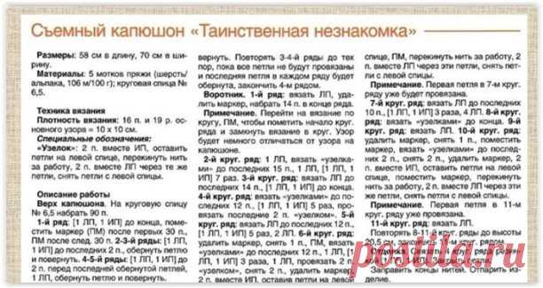 АКТУАЛЬНЫЙ И МОДНЫЙ КАПОР СПИЦАМИ - СХЕМЫ И ОПИСАНИЯ ВЯЗАНИЯ!