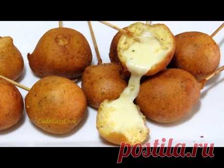 Пончики БОМБОЧКИ С СЫРОМ Жареный сыр LudaEasyCook Позитивная Кухня