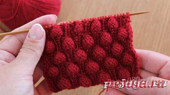 Узор спицами «Малинка»