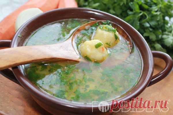 Суп с сырными клецками - рецепт приготовления с фото