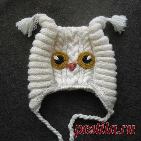 Вязание: шапочка &quot;Сова&quot;