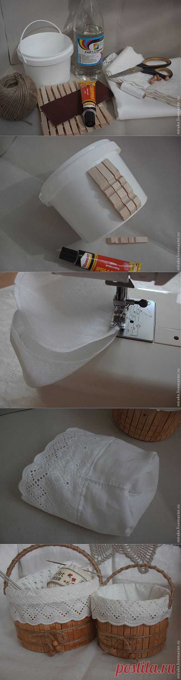 Изготовление корзинки для рукоделия - Ярмарка Мастеров - ручная работа, handmade