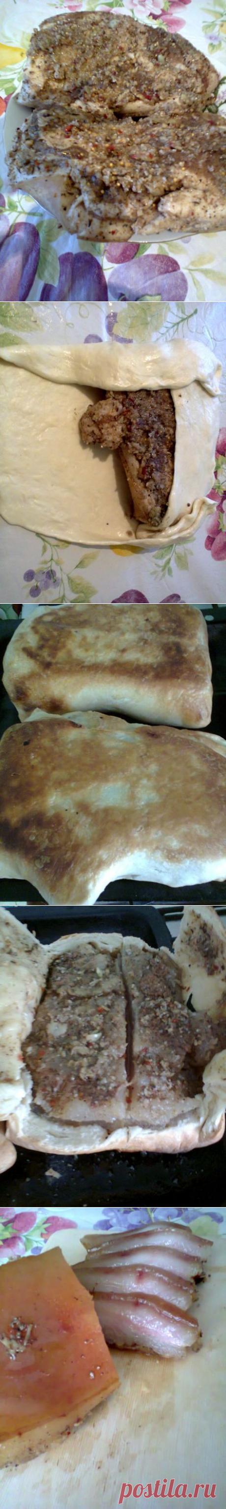 Сало, запеченное в тесте