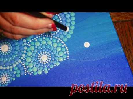 (7) How to paint dot mandalas with Kristin Uhrig #30- The Mermaid - YouTube