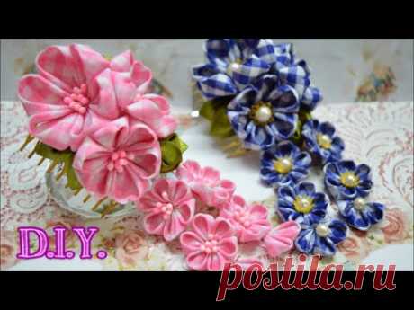 ❀ ✾ ❁ D.I.Y. Hana Kanzashi Sakura - Tutorial ❁ ✾ ❀