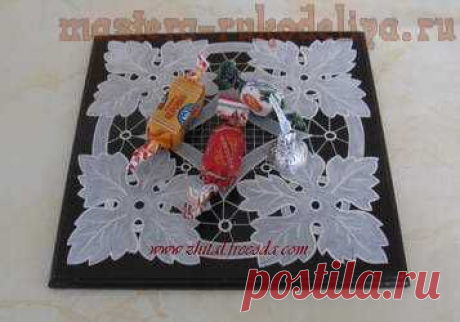 Мастера рукоделия - рукоделие для дома. Бесплатные мастер-классы, фото и видео уроки - Мастер класс по кружевной росписи кистью: Панно - подставка &quot;Листья&quot;