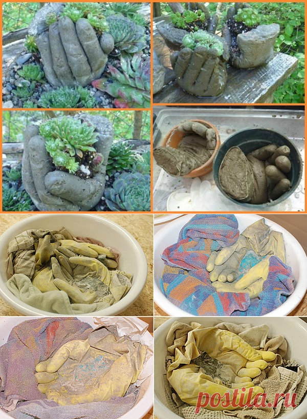 DIY Concrete Garden Hands | Home Design, Garden & Architecture Blog Magazine