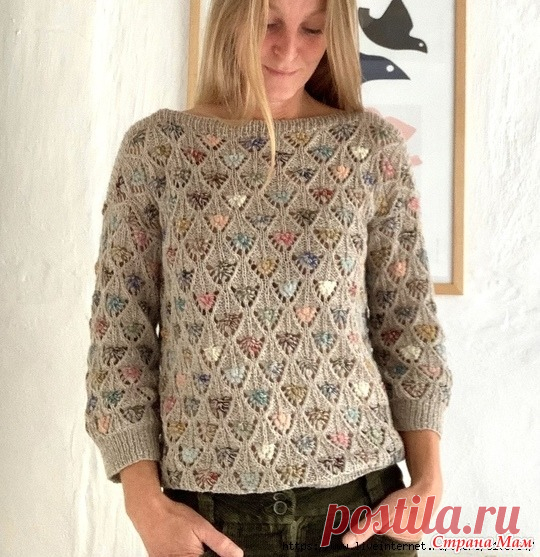 Джемпер Blouse 2 от Tine Rousing. Спицы. - ВЯЗАНАЯ МОДА+ ДЛЯ НЕМОДЕЛЬНЫХ ДАМ - Страна Мам
