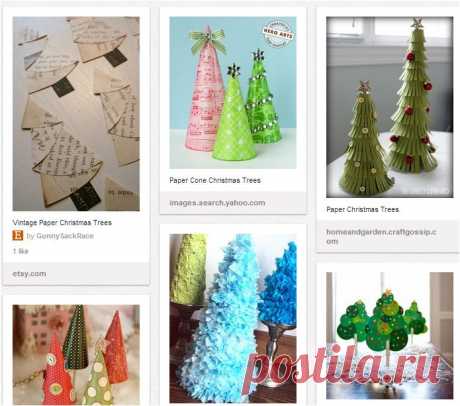 paper-christmas-trees.jpg (695×613)