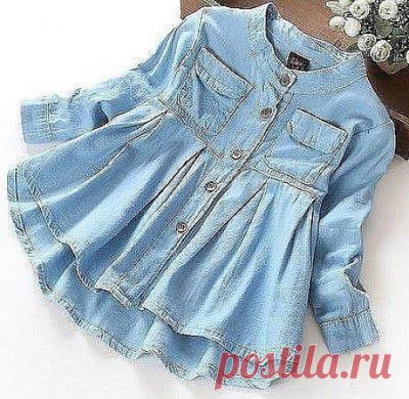Платье-рубашка, р. 1 год - 14 лет