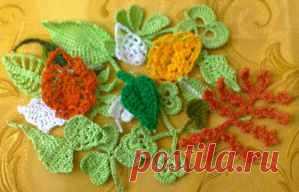 Вязаные крючком листочки « Сундучок-хомячок