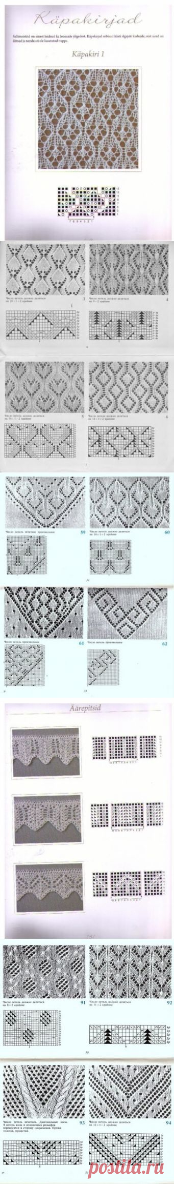 Ажурные узоры. Схемы