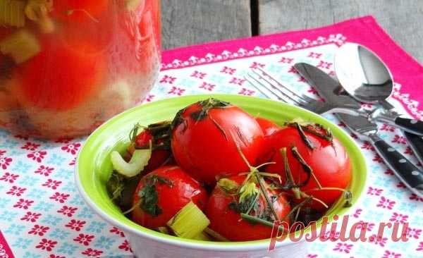 Помидоры квашенные с чесноком и зеленью — Дачный участок