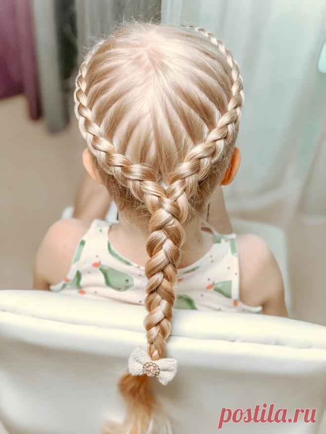 Перекрестные две косы в одной | LittleMods | Яндекс Дзен