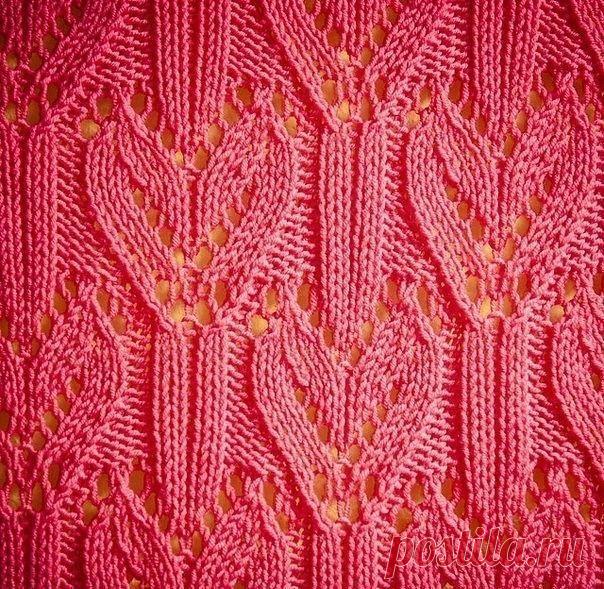 Ажурный узор спицами