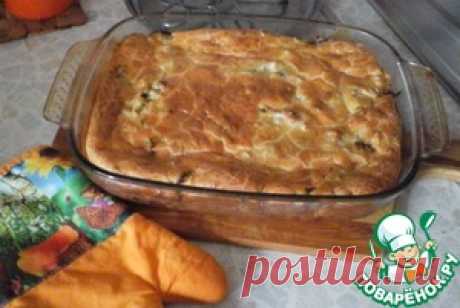 Пирог заливной с брюшками семги