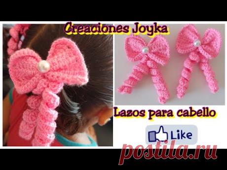 Резинки для волос крючком в виде бантика