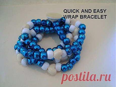 QUICK AND EASY WRAP BRACELET, How to DIY, jewelry making - YouTube
