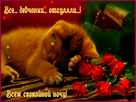 Открытки анимация Всем спокойной ночи | Открытки анимация