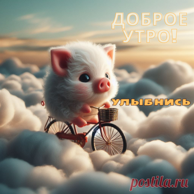 С добрым утром, с пробуждением.
Поднимайся, не ленись,
Заряжайся настроением,
Потянись и улыбнись.