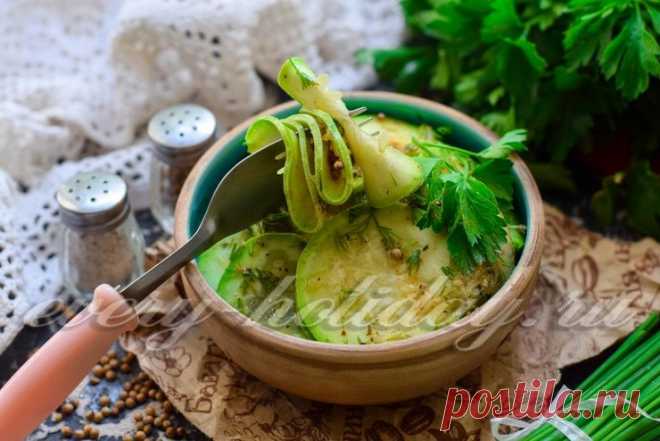 Кабачки по-корейски быстрого приготовления кружочками