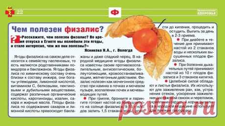 Физалис - чем полезен
