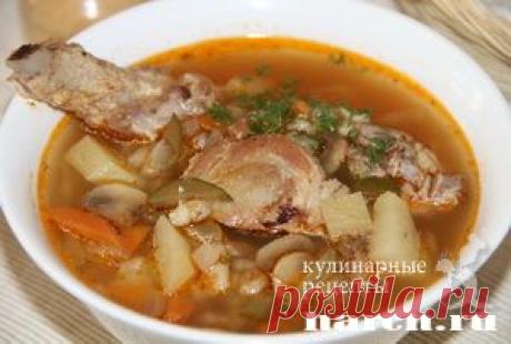 Рассольник со свиными ребрышками “Панский” | Харч.ру - рецепты для любителей вкусно поесть
