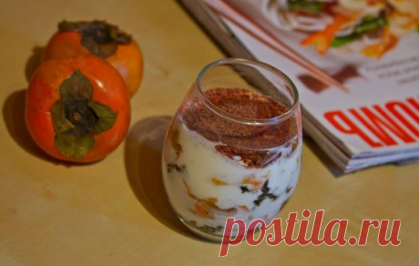Десерт с черносливом и хурмой