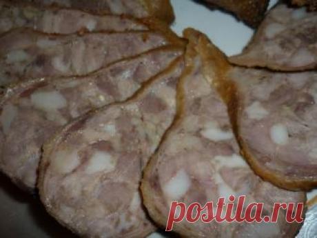 Гусиные шейки фаршированные.колбаса домашняя.