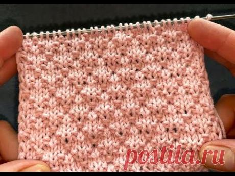 🧶УЗОР ДЛЯ НАЧИНАЮЩИХ  💚ТЕНЕВЫЕ РОМБЫ🧶