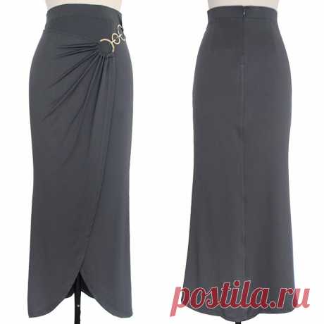 Vfemage Женская Лето Элегантный Vintage Ruched Драпированные Асимметричная Металлическое Кольцо Высокая Талия Повседневная Beach Party Встроенная Длинная Юбка 2699 купить на AliExpress