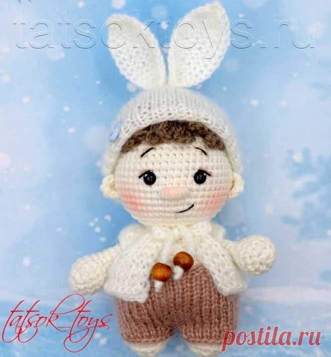 Мальчик-зайчик амигуруми: мастер-класс крючком | Амигуруми