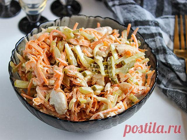 Салат «Лисичка» с корейской морковкой — Мой садочек
