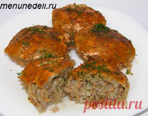 Голубцы с перловкой и горохом в мультиварке / Меню недели