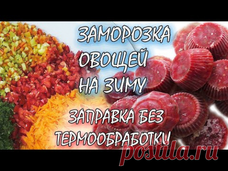 ЗАМОРОЗКА ОВОЩЕЙ НА ЗИМУ /  ЗАГОТОВКИ НА ЗИМУ БЕЗ ВАРКИ  /ХРАНЕНИЕ В МОРОЗИЛЬНОЙ КАМЕРЕ