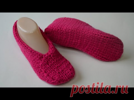 Супер быстрые и бесшовные следки двумя спицами
