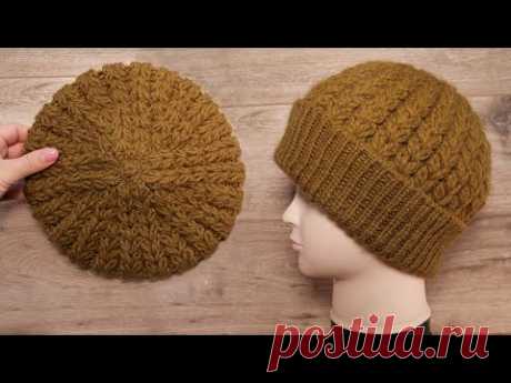 Шапка «Колос» спицами 🌾 Knitted hat «Ear of wheat»