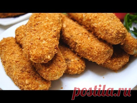Хрустящие рыбные палочки.