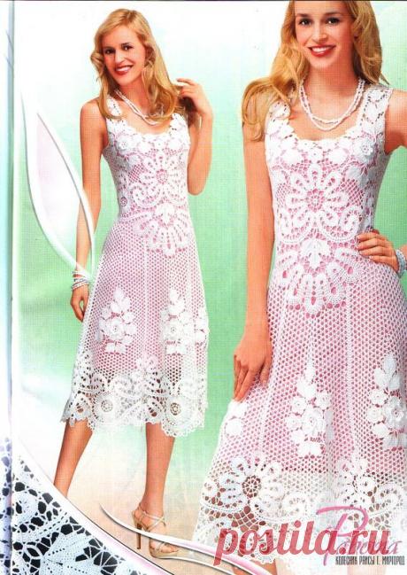 Платье в технике Брюгге по материалам журнала &quot;Дуплет № 146&quot;