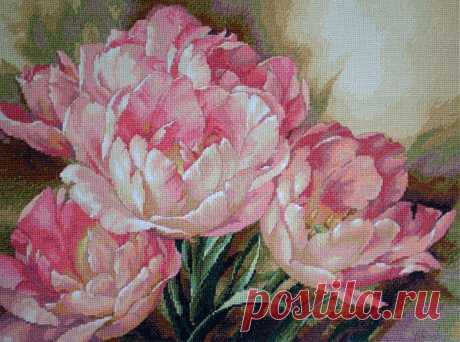 Вышивка &quot;Tulip Trio&quot; | Схема вышивки | Скачать