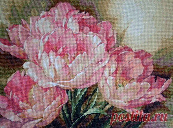 Вышивка "Tulip Trio" | Схема вышивки | Скачать